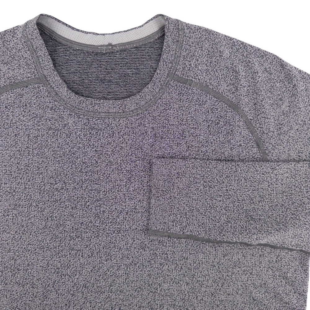 Lululemon Mens Medium Metal Vent Tech Long Sleeve Shirt Gray Heathered Running‎